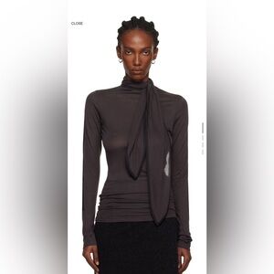 Lemaire Dark Grey Foulard Turtleneck